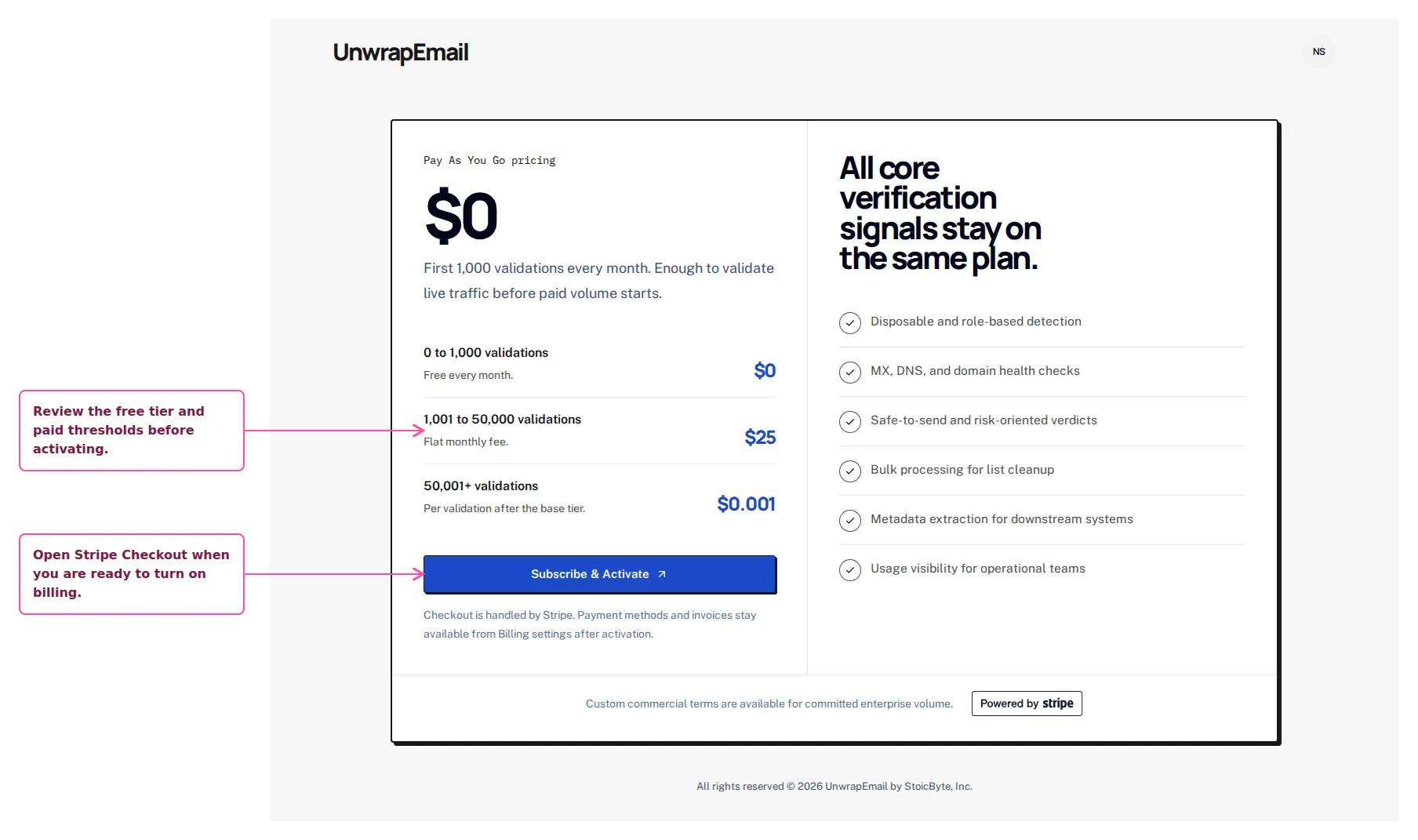 Activate your subscription